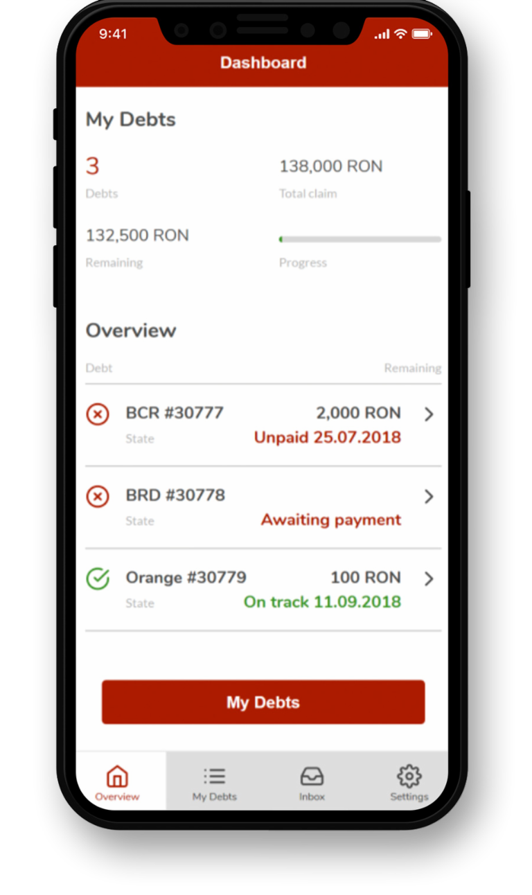 EOS mobile debt collection 